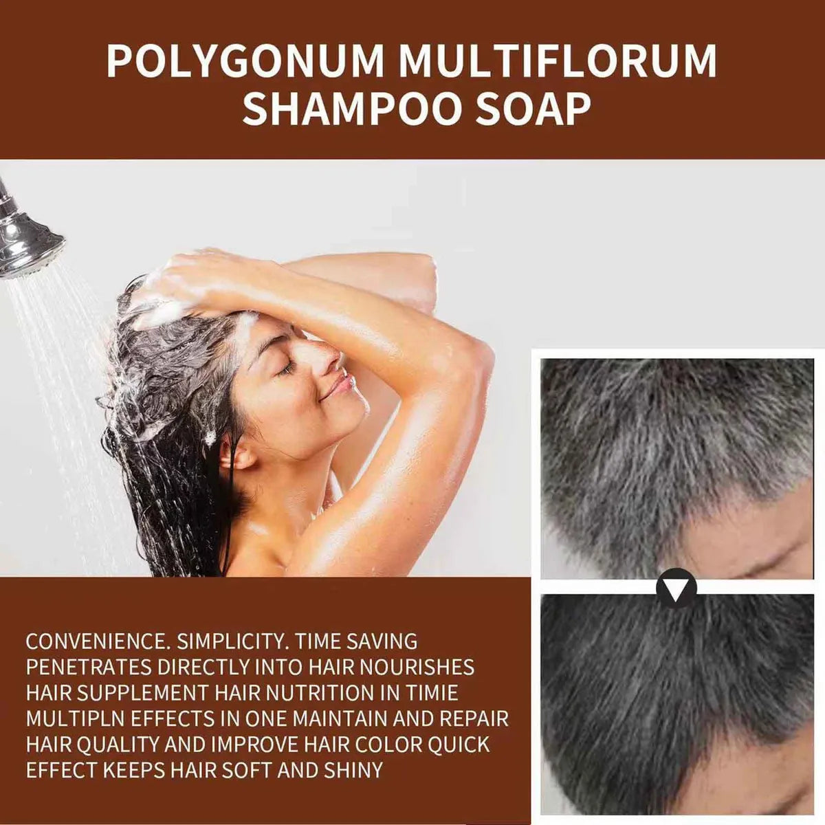 Sol LORA Natural Darkening Shampoo Soap ( BUY 1 GET 1 FREE )