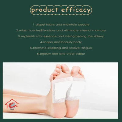 100% Merbal & Gentle Ingredient Detox Foot Pads (1 BOX = 20 PATCHES-BUY 1 GET 3 FREE)